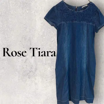 Rose Tiara 로즈 티아라 데님 원피스 포켓 부착