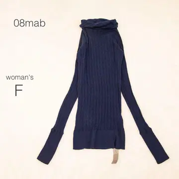 새상품 08mab 08맵 리브 티셔츠 하이넥 스트레치 니트