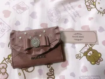 NOEMIE 노에미 비쥬 리본 모노그램 지갑 로즈 핑크 지갑
