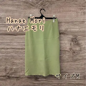 Hanae Mori 하나에모리 울 타이트 스커트 38 라이트 그린