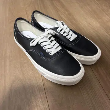 레어 vans 아나하임 가죽 블랙 26cm