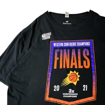 NBA 피닉스 선즈 팀 로고 티셔츠 2XL 블랙 농구