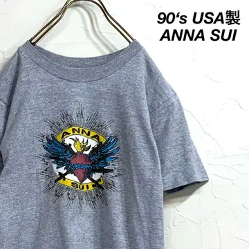 레어 90년대 ANNA SUI 안나수이 프린트 티셔츠 싱글 스티치