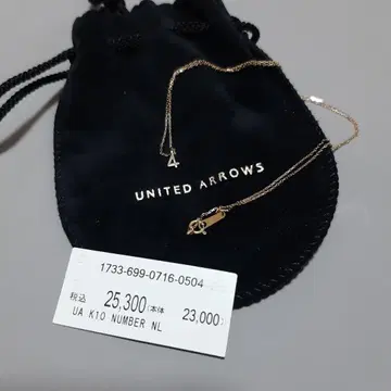 UNITED ARROWS K10 넘버 목걸이 k10yg 2만 5천