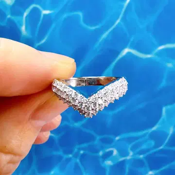다이아몬드 플라티나 파베 반지 0.5ct