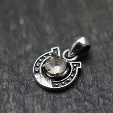 Silver925 금전운 호스슈 말발굽 골든 루틸 금침 수정