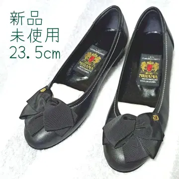 MIHAMA 23.5cm 미사용 새상품 하이브리드 가죽 블랙 커터 신발