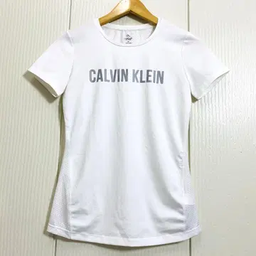 CALVIN KLEIN 피트니스 티셔츠 리플렉터 로고 러닝