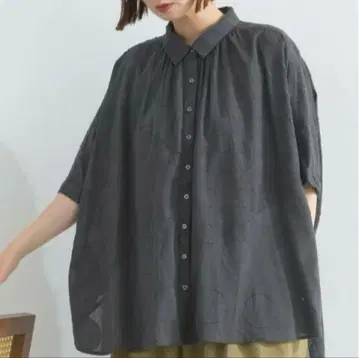 Lupilien 루피리안 도트 자카드 개더 블라우스 인도 면