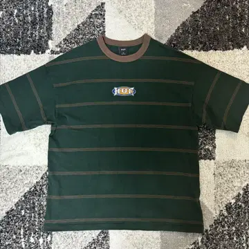HUF HUF 스트라이프 티셔츠 다크 그린