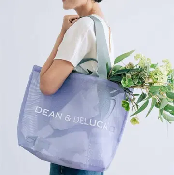 DEAN & DELUCA 메쉬 토트백 퍼플 L