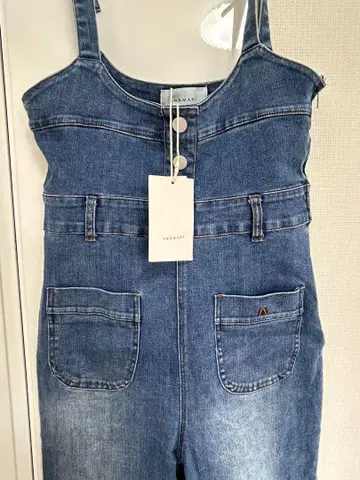 새상품급 Andmary Heart hip denim allinone S