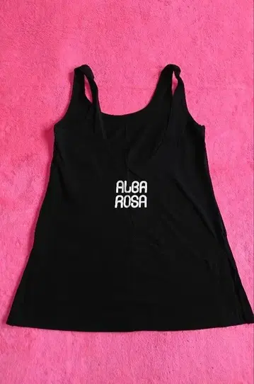 ALBA ROSA A 라인 슬릿 심플 로고 탱크
