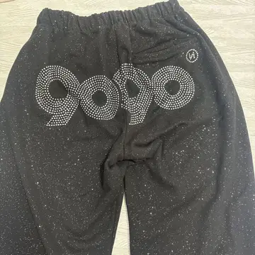 9090걸 90 로고 글리터 스웨트 팬츠