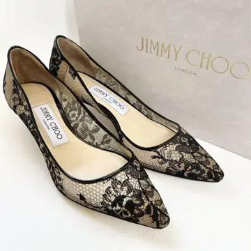 미사용 새상품 JIMMY CHOO 레이스 펌프스 Romy85 34 1/2
