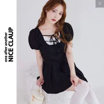 NICE CLAUP 레이어드 디자인 셋업 블랙
