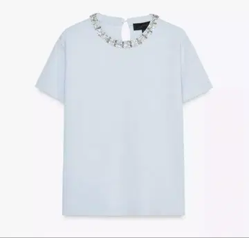 주얼 니트탑 라이트 블루 S 사이즈 ZARA