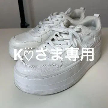고품질 ZARA 자라 플랫 폼 밑창 통굽 스니커즈 24cm