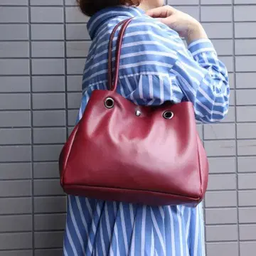 가죽 토트백 숄더 경량 부드러운 천연 가죽 핸드메이드 6254
