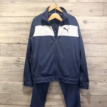 PUMA (푸마) 네이비 화이트 라인 트랙 저리 셋업