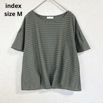[ index ] 반팔 블라우스 티셔츠 보더 예쁜 캐주얼 이너 포함
