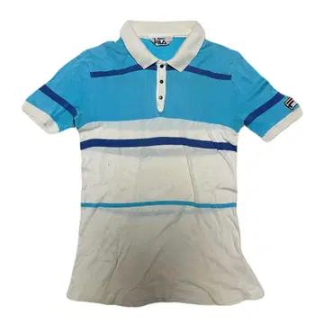 레어 70s FILA BJ BORG 스트라이프 폴로 셔츠 휠라 이탈리아제