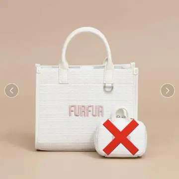 FURFUR 트위드 로고 토트백 한정 컬러 LPINK