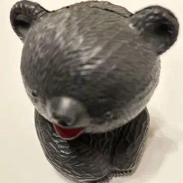 쇼와 레트로 홋카이도 버터 캔디 밤비 나무 조각 곰 복코 저금통
