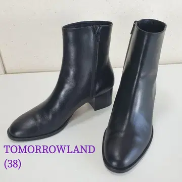 TOMORROWLAND 투모로우랜드 소가죽 가죽 사이드 지퍼 숏부츠 38