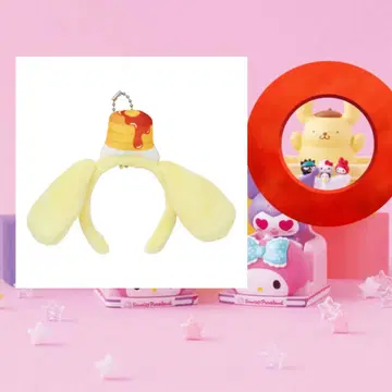 산리오 시크릿 미니 머리띠 & 어트랙션 마스코트 폼폼푸딩