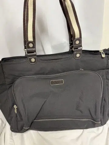 블랙 나일론 마더백 피터 래빗