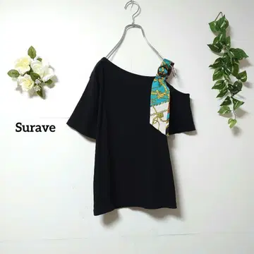 Surave 원숄더 리브 상의 티셔츠 M