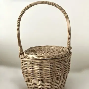menui 버드나무 바스켓백 바스켓 M 덮개 포함 핸들 1개 버킷백