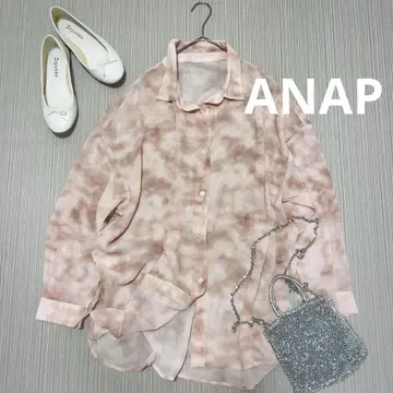 레트로 ANAP 올 패턴 셔츠 오버 사이즈