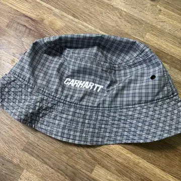 Carhartt 체크 무늬 버킷햇 나일론 얇은 소재