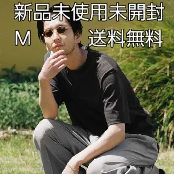 LIDNM 에이징 피마 드리프트 티셔츠 코알 블랙 리드