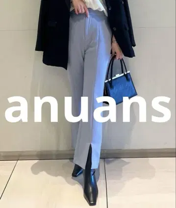 거의 미사용 anuans 팬츠 X-SMALL 색스 블루 여성용