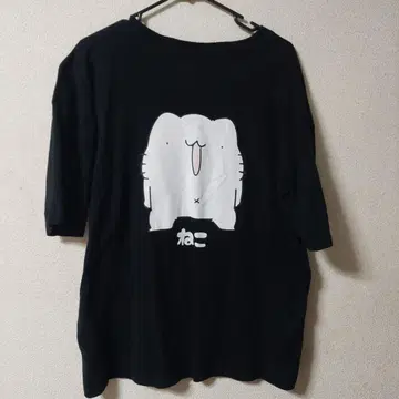 티셔츠 카메루 블랙 M-L 고양이