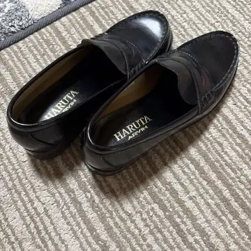 HARUTA 블랙 슬립온 RAO 45040 23.5cm