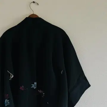 블랙 겉옷 재팬 빈티지 기하학 패턴 라이너 디자인 손글씨 다이쇼 레트로