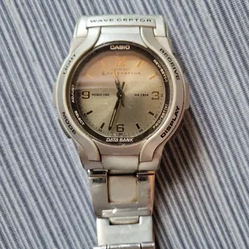 CASIO WAVE CEPTOR 실버 시계