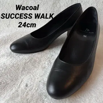 와코루 Success Walk 블랙 24.0cm 라운드토 일본제