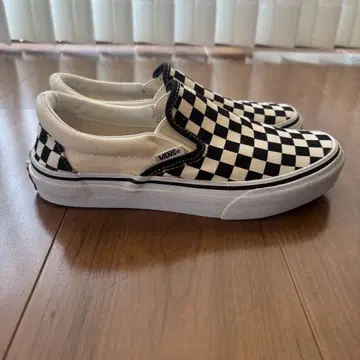 VANS 체크 무늬 깃발 슬립온 23cm
