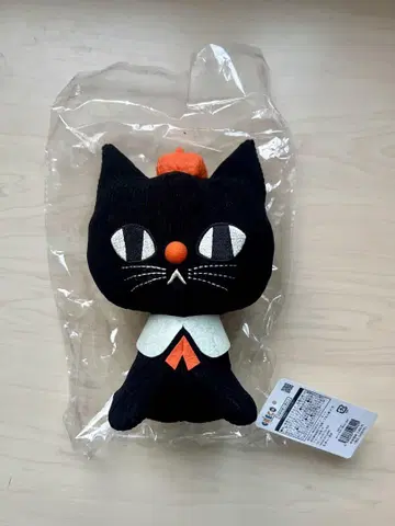 블랙 네코로빈짱 블랙 고양이 디자인 봉제 인형