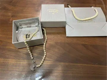 펄 목걸이 다이아몬드 참 포함