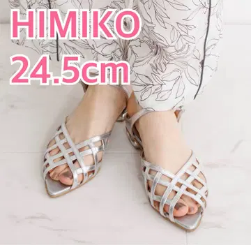 [새상품급] [HIMIKO] 격자 스트랩 뮬 샌들 히미코 24.5cm