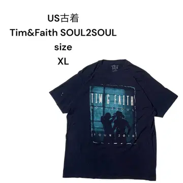 Tim&Faith SOUL2SOUL 투어 공식 밴딩 티셔츠 XL 네이비