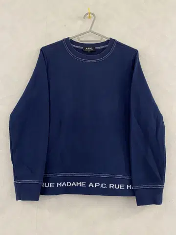 A.P.C. 맨투맨 S 여성용 네이비 아페쎄 트레이닝복
