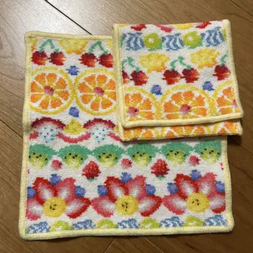 [ used ] 러브라리 손수건(B급), 손수건 파우치 세트 후르츠 마치