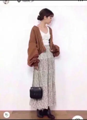 Another Edition 플라워 롱 스커트
